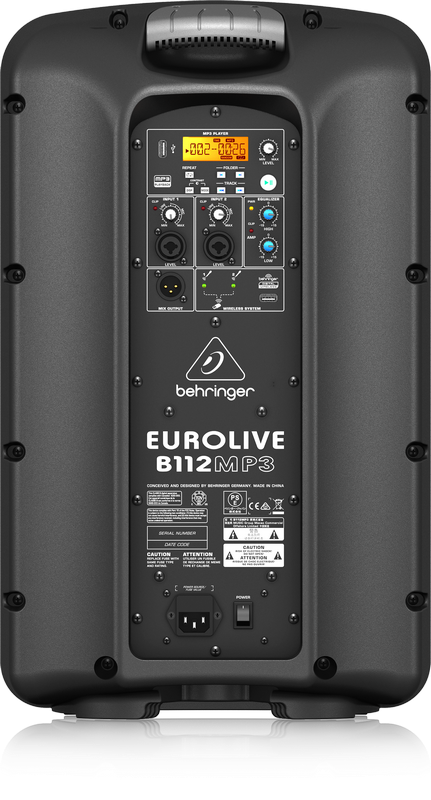 BEHRINGER B112MP3 主動式喇叭 -12英寸PA揚聲器系統 帶有MP3播放器/原廠公司貨