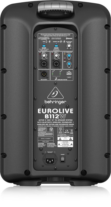 BEHRINGER B112W 主動式喇叭 -12英寸PA揚聲器系統/藍牙/原廠公司貨