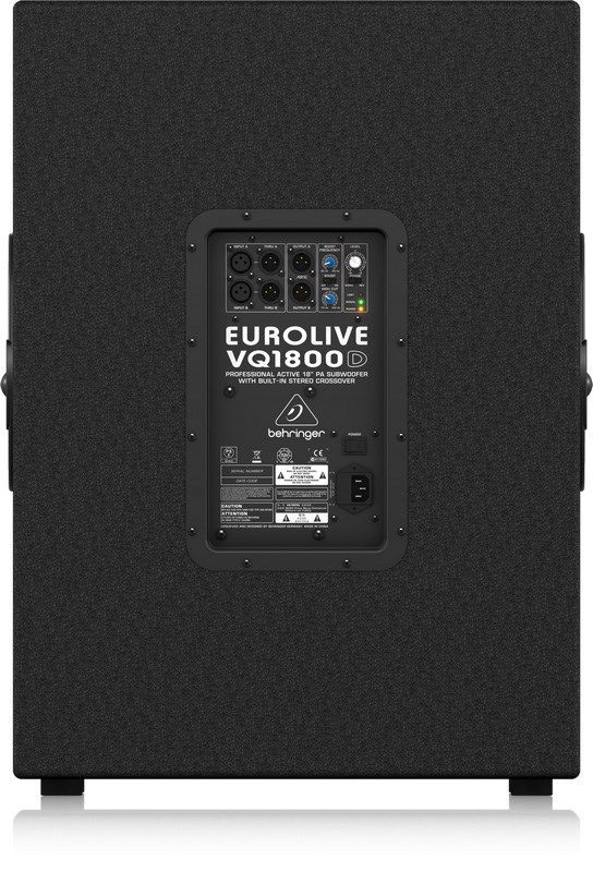 BEHRINGER VQ1800D 主動式喇叭-內置立體聲500瓦18英寸PA低音炮/原廠公司貨