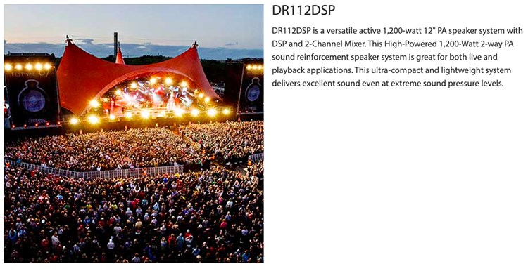BEHRINGER DR112DSP 輕量級主動式喇叭/1200瓦12吋PA揚聲器系統/內置藍牙/原廠公司貨