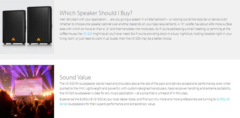 BEHRINGER VS1520 被動式喇叭 -高性能 600瓦PA揚聲器 /帶有15英寸低音揚聲器/原廠公司貨
