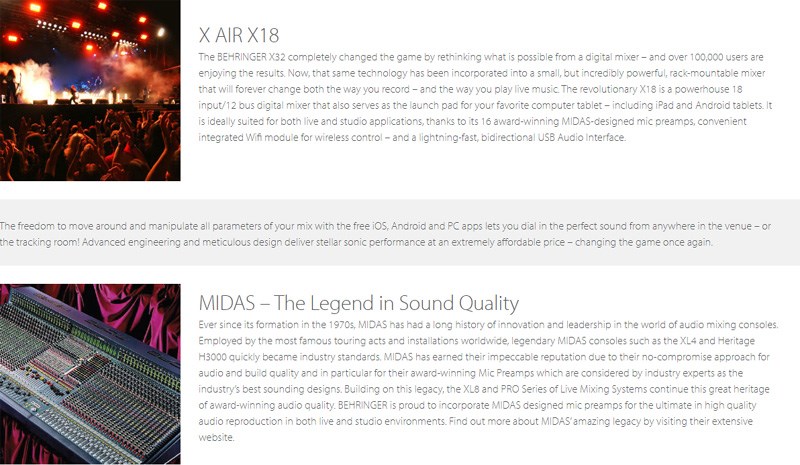 BEHRINGER X18 專業數位混音座 -適用於錄音室和現場應用/原廠公司貨