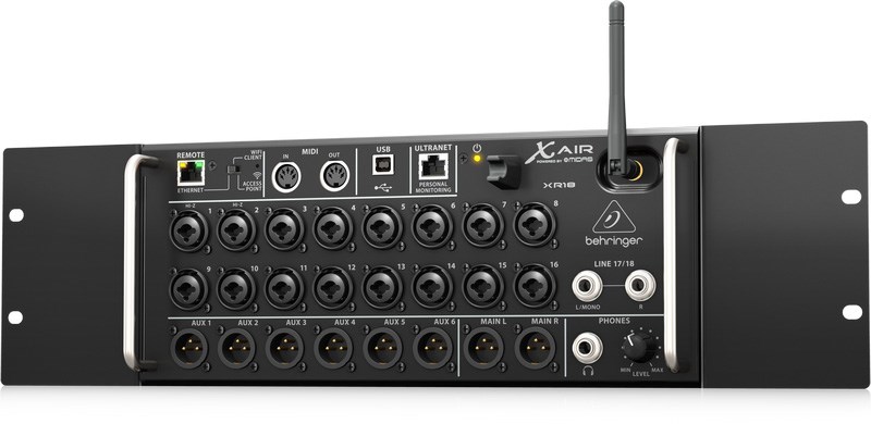 BEHRINGER XR18 專業數位混音座 -隨附機架耳和保護緩衝器/原廠公司貨