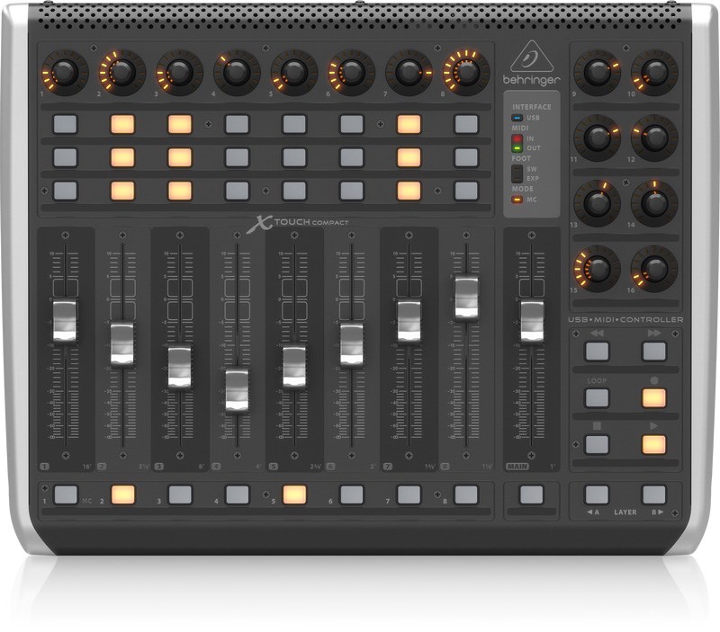 BEHRINGER X-TOUCH COMPACT 專業混音器 -通用USB / MIDI控制器/原廠公司貨