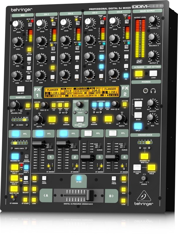 BEHRINGER DDM4000數位DJ混音器-4個multi-FX/雙BPM計數器/MIDI/原廠公司貨
