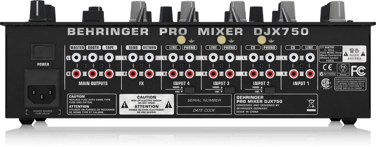 BEHRINGER DJX75 0專業5通道DJ混音器-超低噪音/智能BPM計數器/原廠公司貨