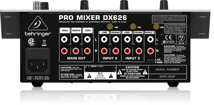 BEHRINGER DX626 專業3通道DJ混音器-超低噪音/智能雙BPM計數器/原廠公司貨