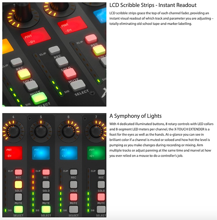 BEHRINGER X-TOUCH EXTENDER 專業數位混音MIDI/DAW控制器-乙太網/USB/MIDI接口/原廠公司貨
