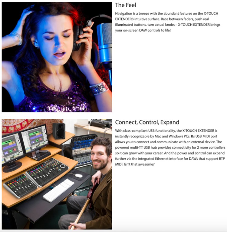 BEHRINGER X-TOUCH EXTENDER 專業數位混音MIDI/DAW控制器-乙太網/USB/MIDI接口/原廠公司貨