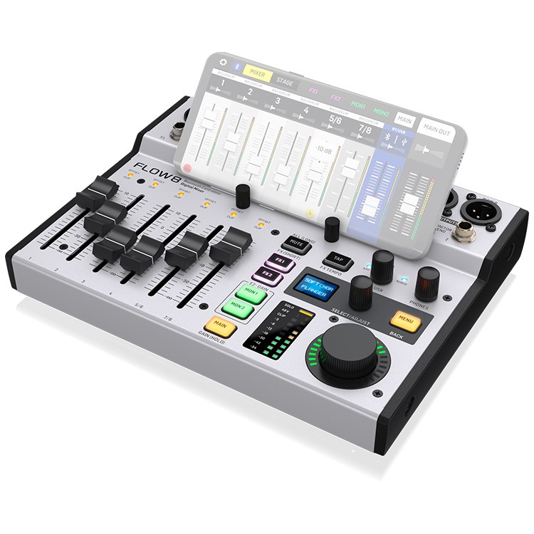 BEHRINGER FLOW 8 八軌藍芽數位混音MIDI控制器 -USB錄音介面/原廠公司貨