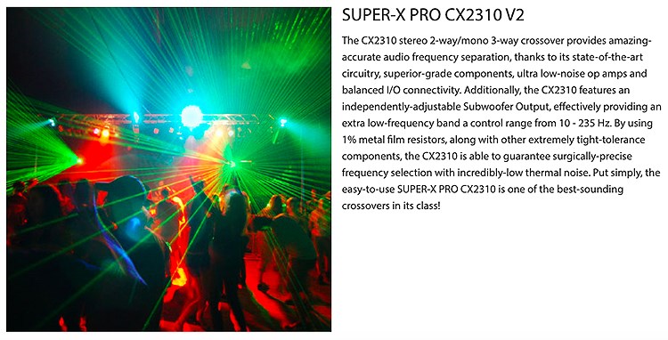 BEHRINGER CX2310 V2 專業多功能電子分頻器-立體聲雙向/單聲道三向交叉/原廠公司貨