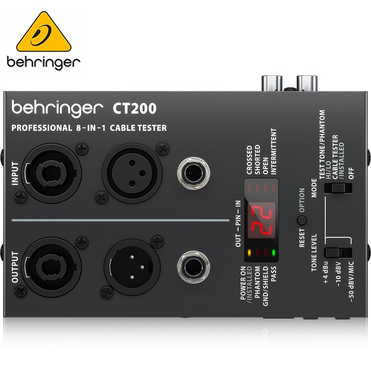 BEHRINGER CT200 8-in-1測線器/線材測試 線路測試 導線測試/原廠公司貨