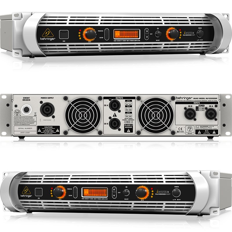 BEHRINGER NU12000DSP專業PA喇叭12000功率擴大機-超輕量12000瓦/D類技術/原廠公司貨