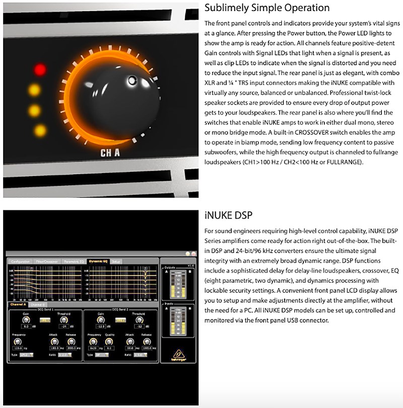 BEHRINGER NU12000DSP專業PA喇叭12000功率擴大機-超輕量12000瓦/D類技術/原廠公司貨