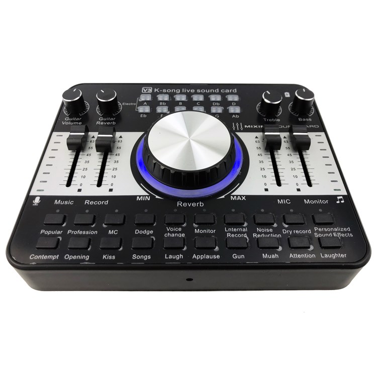 JYC Music新款 V3 專業直播聲卡-手機電腦樂器兼容/K歌利器/英文介面款