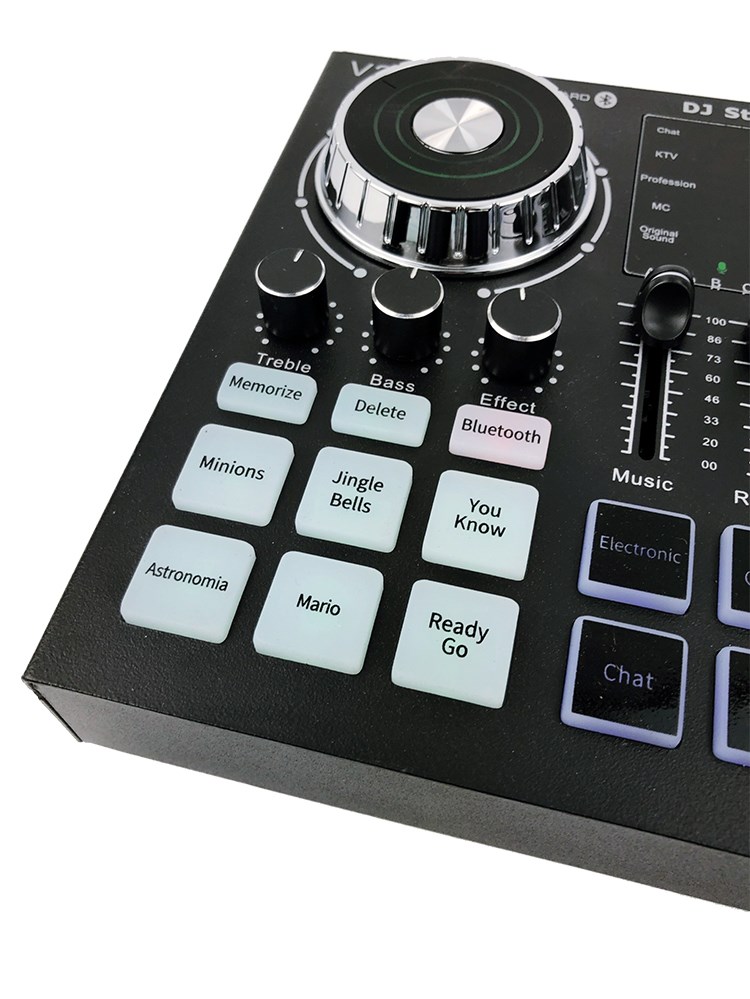 JYC Music新款 V22 專業直播聲卡-手機電腦樂器兼容/K歌利器/英文介面款