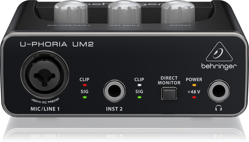 BEHRINGER UM2 錄音介面 -帶XENYX麥克風前置放大器 2x2 USB音頻接口/原廠公司貨
