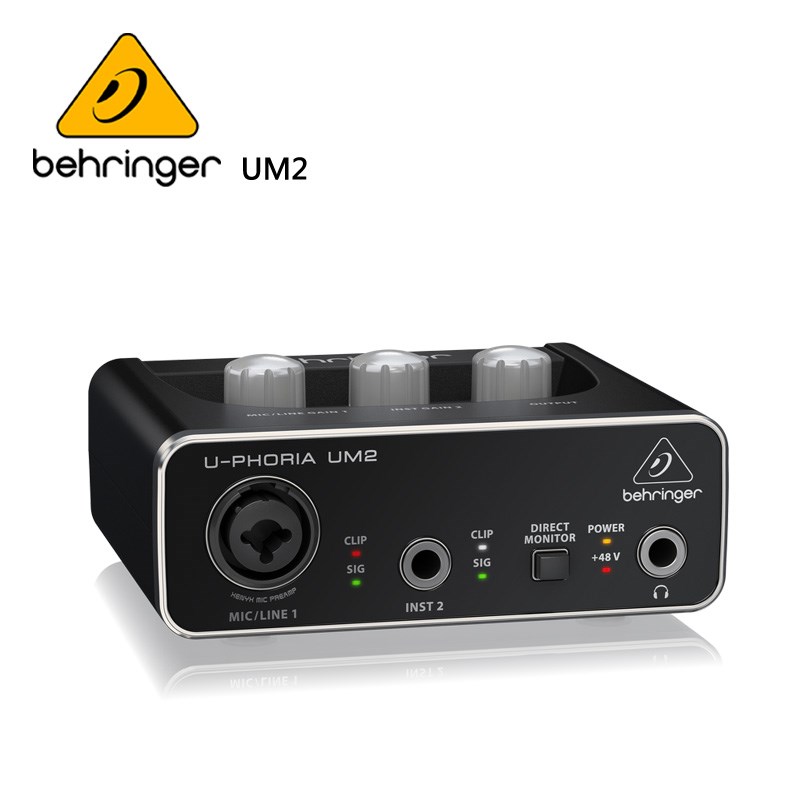 BEHRINGER UM2 錄音介面 -帶XENYX麥克風前置放大器 2x2 USB音頻接口/原廠公司貨