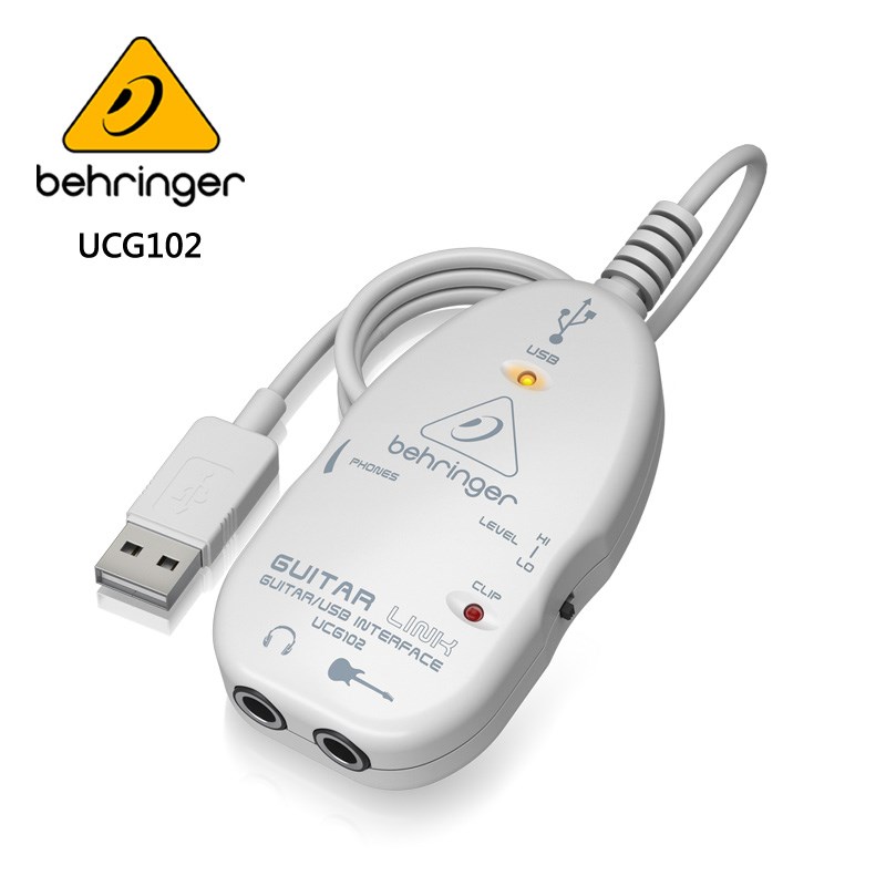 BEHRINGER UCG102 錄音介面 -吉他轉USB接口 可與PC、Mac或iOS設備進行錄音/原廠公司貨