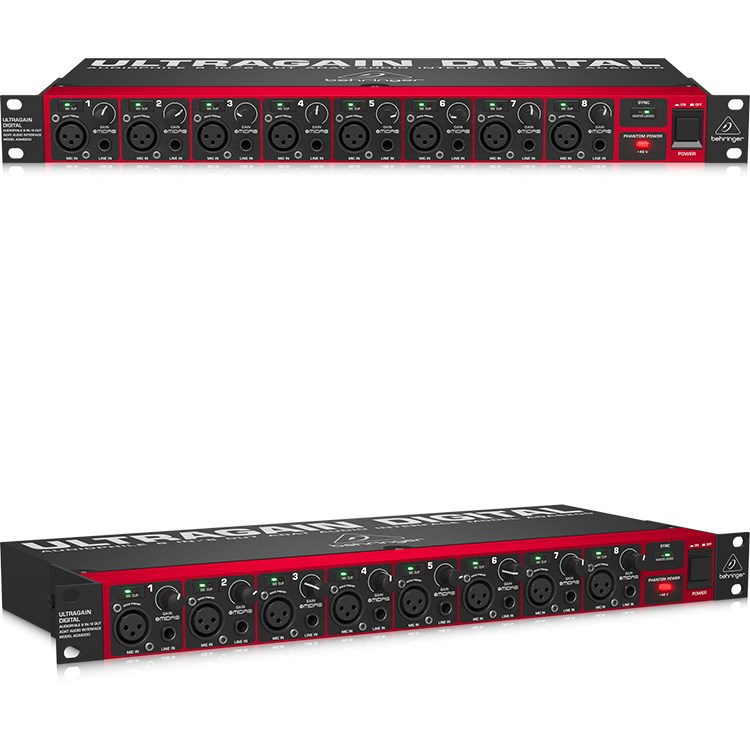 BEHRINGER ADA8200 專業新款錄音介面麥克風前級放大器/內建MIDAS MIC Pre/原廠公司貨