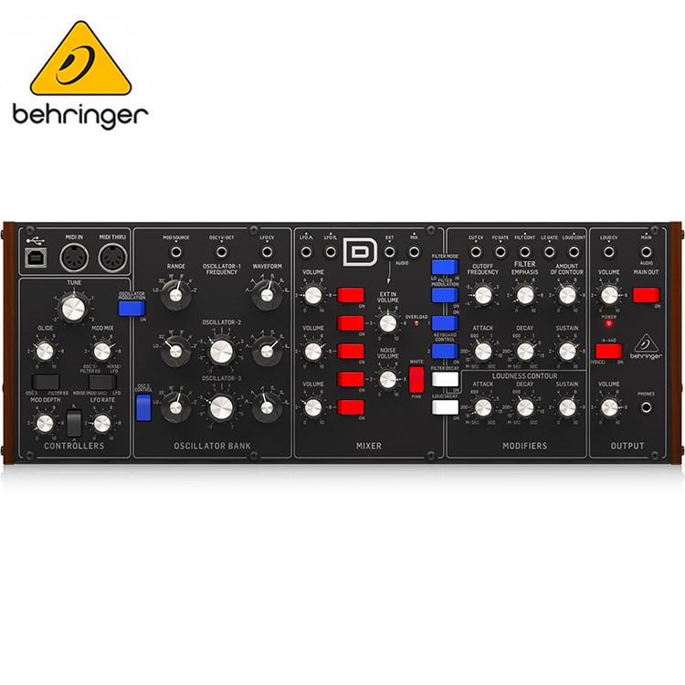 BEHRINGER MODEL D 經典類比合成器/傳奇真實模擬混合器/原廠公司貨