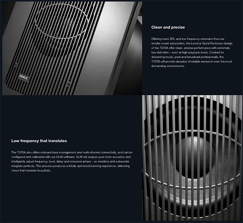 GENELEC 7370AP 主動式重低音錄音監聽喇叭(支)-黑色12吋/原廠公司貨