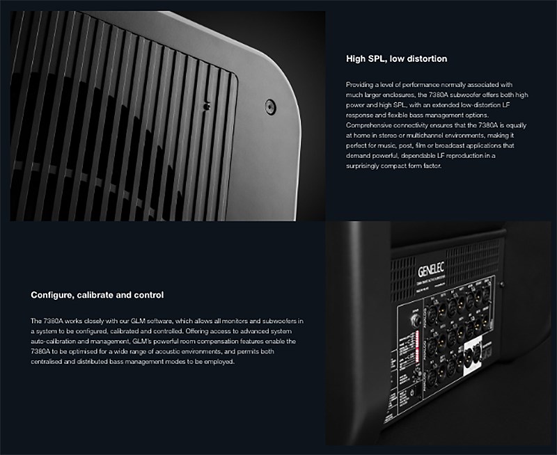 GENELEC 7380AP 主動式重低音錄音監聽喇叭(支)-黑色15吋/原廠公司貨