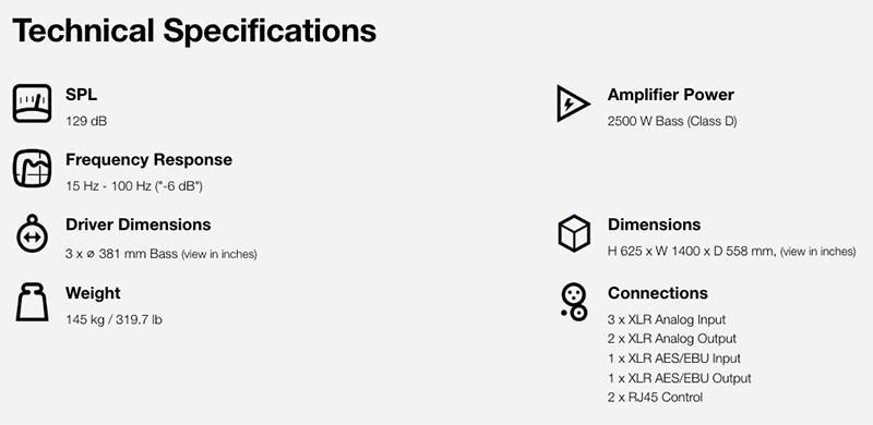 GENELEC 7382AP 主動式重低音錄音監聽喇叭-黑色15吋x3/原廠公司貨
