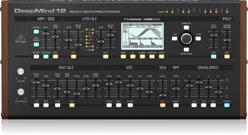 BEHRINGER DEEPMIND 12D 桌面和弦類比合成器 (具有12種真實的模擬語音)