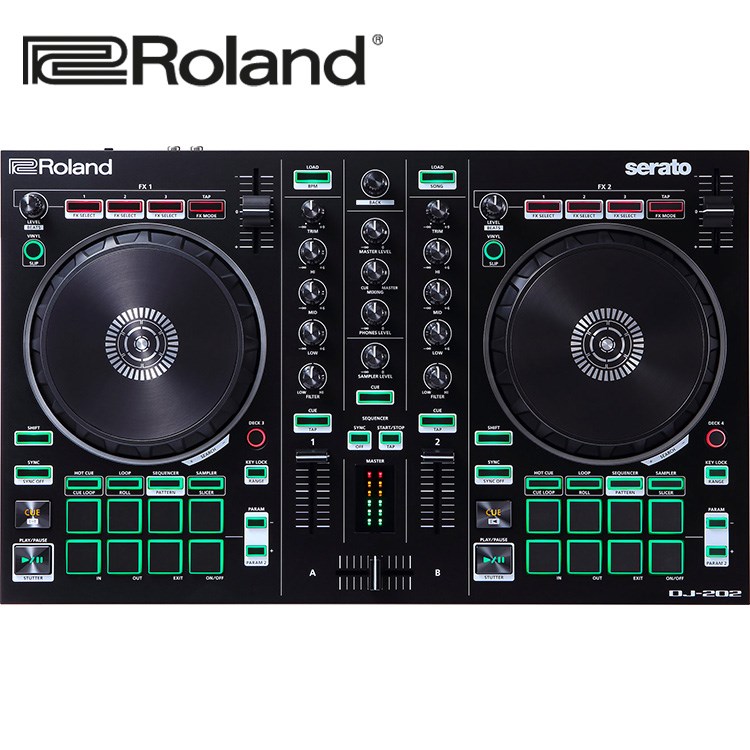 Roland DJ-202 專業/數位混音DJ控制器/Serato DJ/輕巧便攜/原廠公司貨