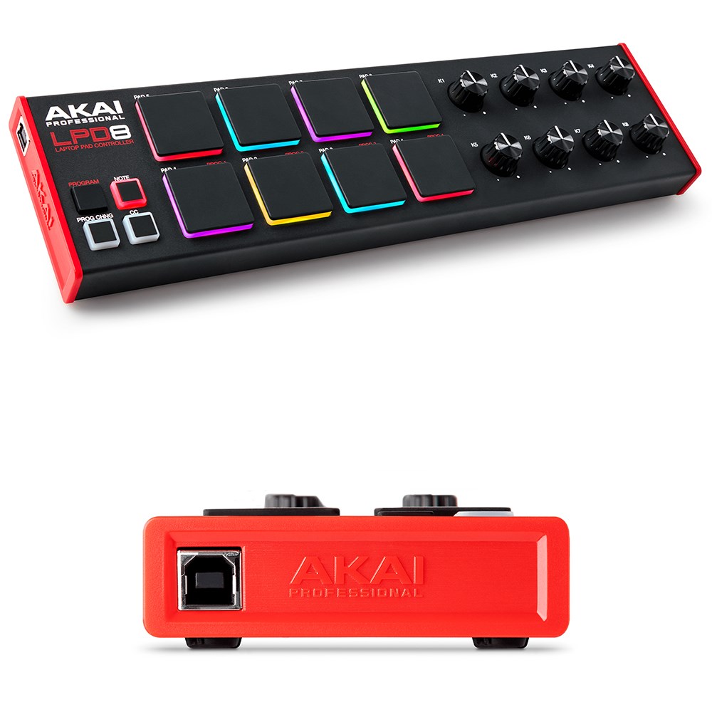AKAI LPD8 MK2 打擊墊/手指鼓控制器-USB MIDI鼓墊-原廠公司貨