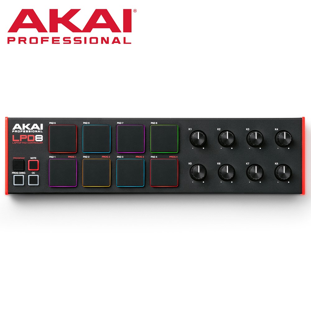 AKAI LPD8 MK2 打擊墊/手指鼓控制器-USB MIDI鼓墊-原廠公司貨