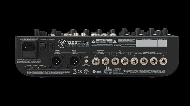Mackie 1202VLZ4 12軌旗艦類比混音機-連接FX處理器/原廠公司貨
