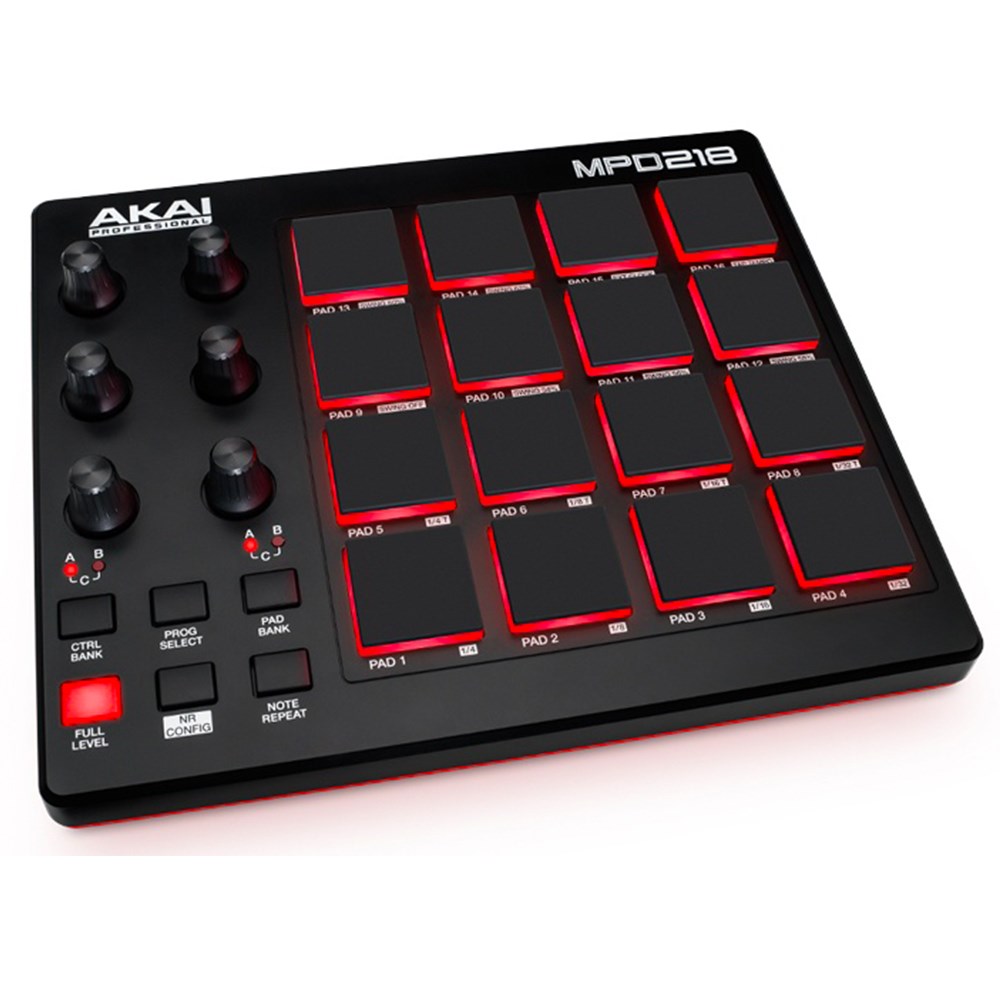 AKAI MPD218 打擊墊/手指鼓控制器-USB MIDI鼓墊-原廠公司貨