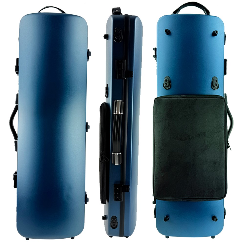 JYC Music 嚴選JV-6001磨砂系列小提琴四方盒-磨砂藏青/具備軟墊懸掛系統/具備溼度計/原廠公司貨