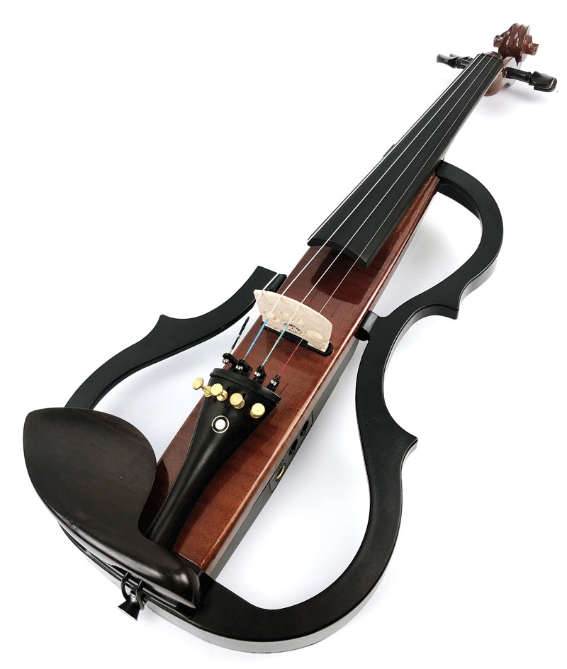 JYC Musuc嚴選SV-100 plus豪華版靜音提琴-進階款拾音/深色原木/雙輸出/三段EQ/原廠六好禮/原廠公司貨