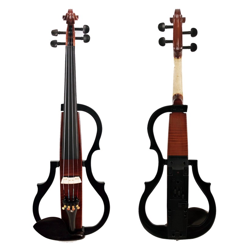 JYC Musuc嚴選SV-100 plus豪華版靜音提琴-進階款拾音/深色原木/雙輸出/三段EQ/原廠六好禮/原廠公司貨