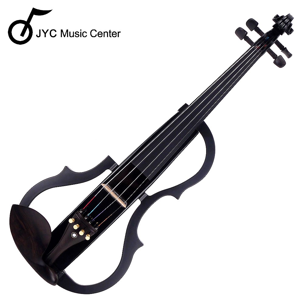 JYC Musuc嚴選SV-100 plus豪華版靜音提琴-進階款拾音/鏡面黑/雙輸出/三段EQ/原廠六好禮/原廠公司貨