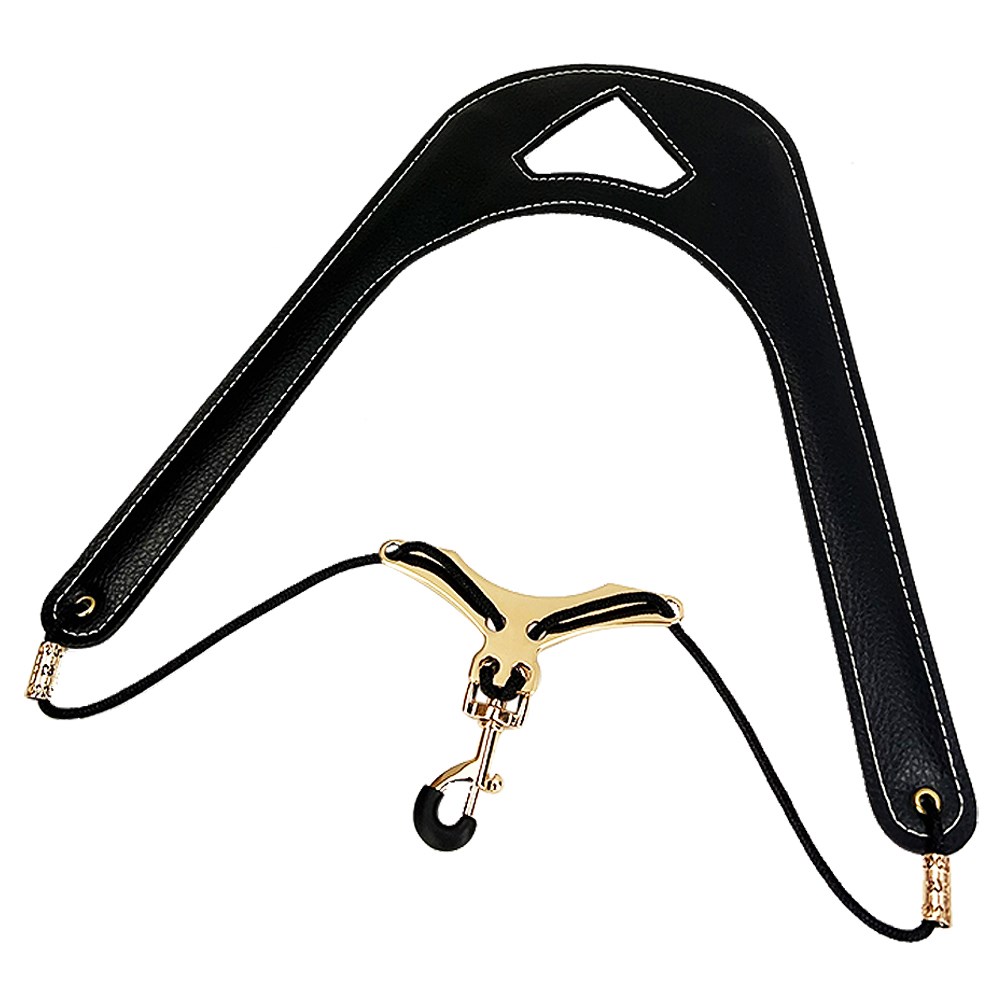 JYC Music 嚴選SA-02肩掛式薩克斯風背帶- 肩掛式減壓工學/舒適皮質款 黑色/中音次中音通用/原廠公司貨