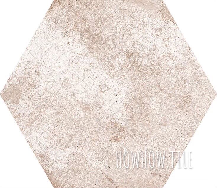 西班牙進口 梵蒂岡刷色素花六角磚（22.5*25.9cm)JU196