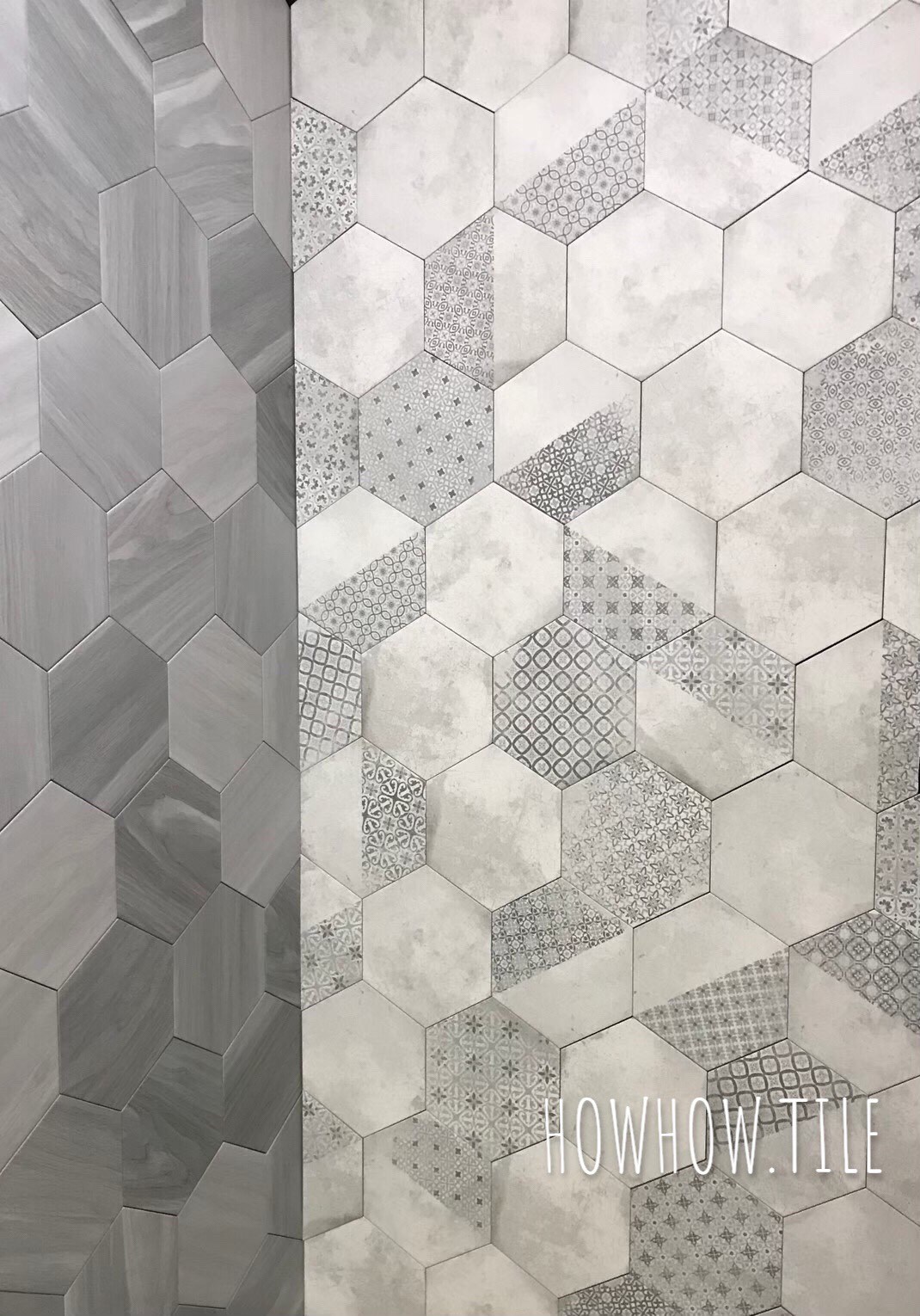 西班牙進口 梵蒂岡刷色素花六角磚（22.5*25.9cm)JU196