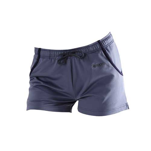 瑞多仕 DB8702 女款COOLPLUS 女彈性運動褲(短褲袋配) 雲靄灰色/暗紫色