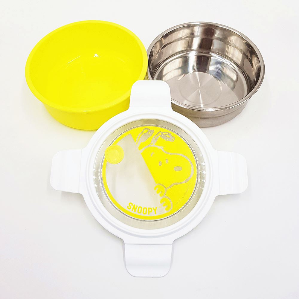 Snoopy  史努比  SP1615    304不銹鋼密封便當盒(丸 ) 4712977466159 -1藍色 . -2 黃色