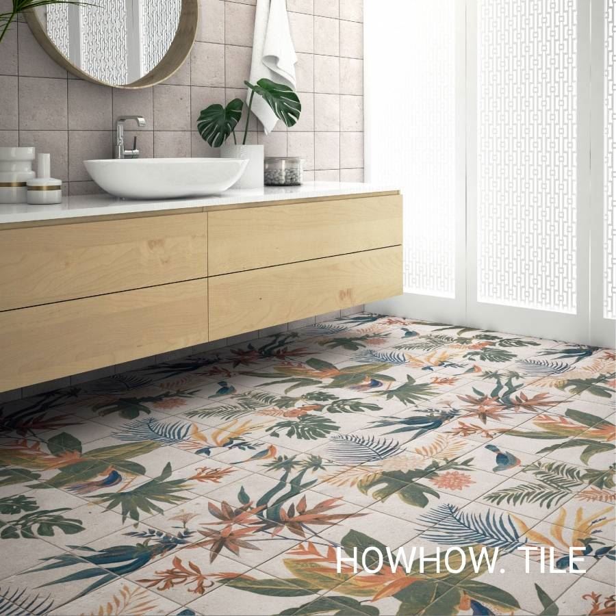 西班牙進口 春暖花開對拼花磚（20*20cm)*JY31140