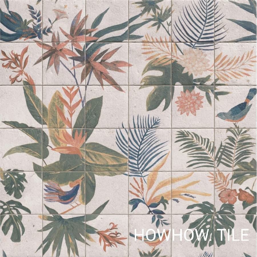 西班牙進口 春暖花開對拼花磚（20*20cm)*JY31140