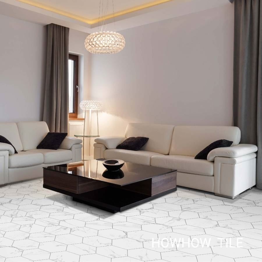 西班牙進口 雪山銀狐六角素花磚（22.5*25.9cm)*JY196.212