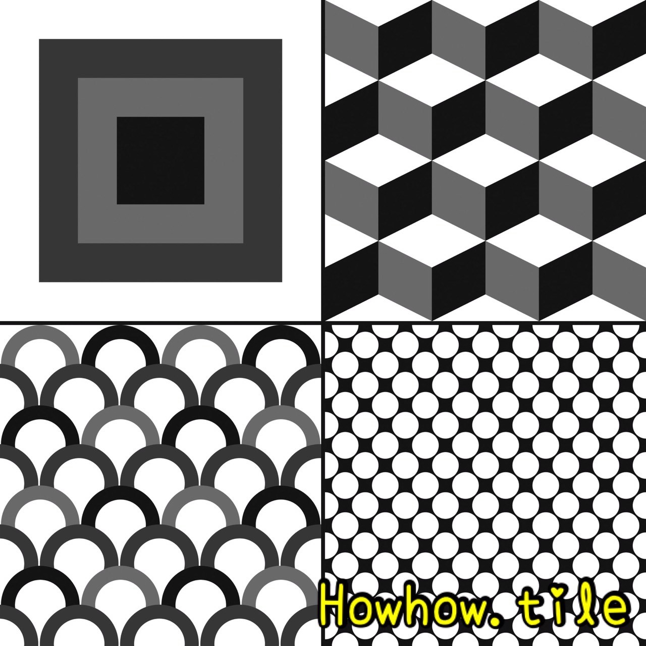 國產黑色調花磚（30*30cm）