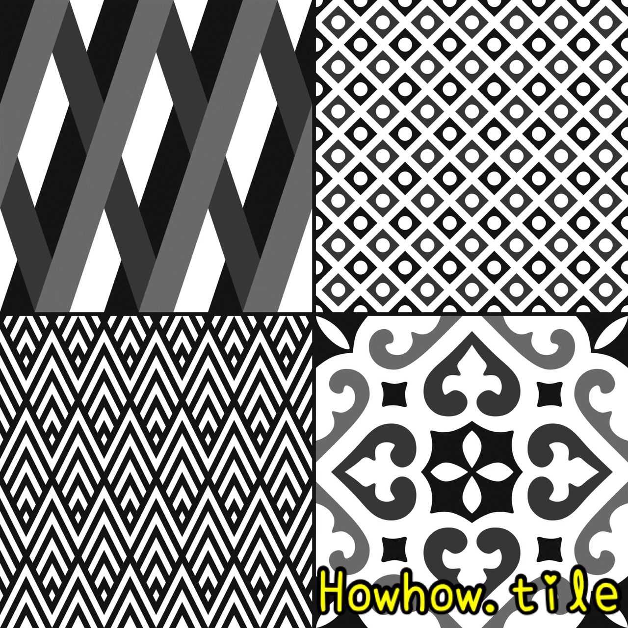 國產黑色調花磚（30*30cm）