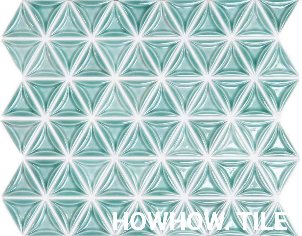 馬賽克--三角圓釉白/青/灰/黑