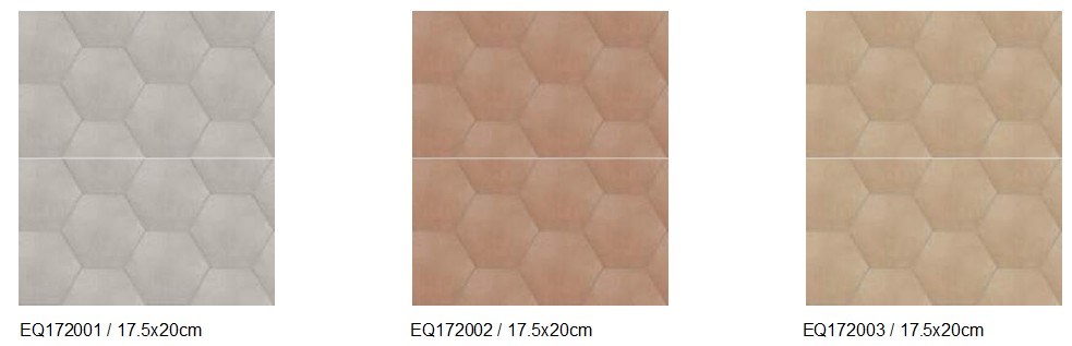 西班牙進口EQUIPE六角素花磚（17.5*20cm)DC